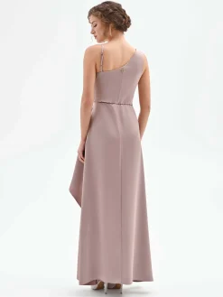 ABITO LUNGO ATELIER ROSA BLUSH CON DRAPPEGGIO