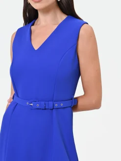 ABITO SMANICATO BLU CINA CON BALZA