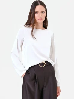 BLUSA BIANCA IN RASO