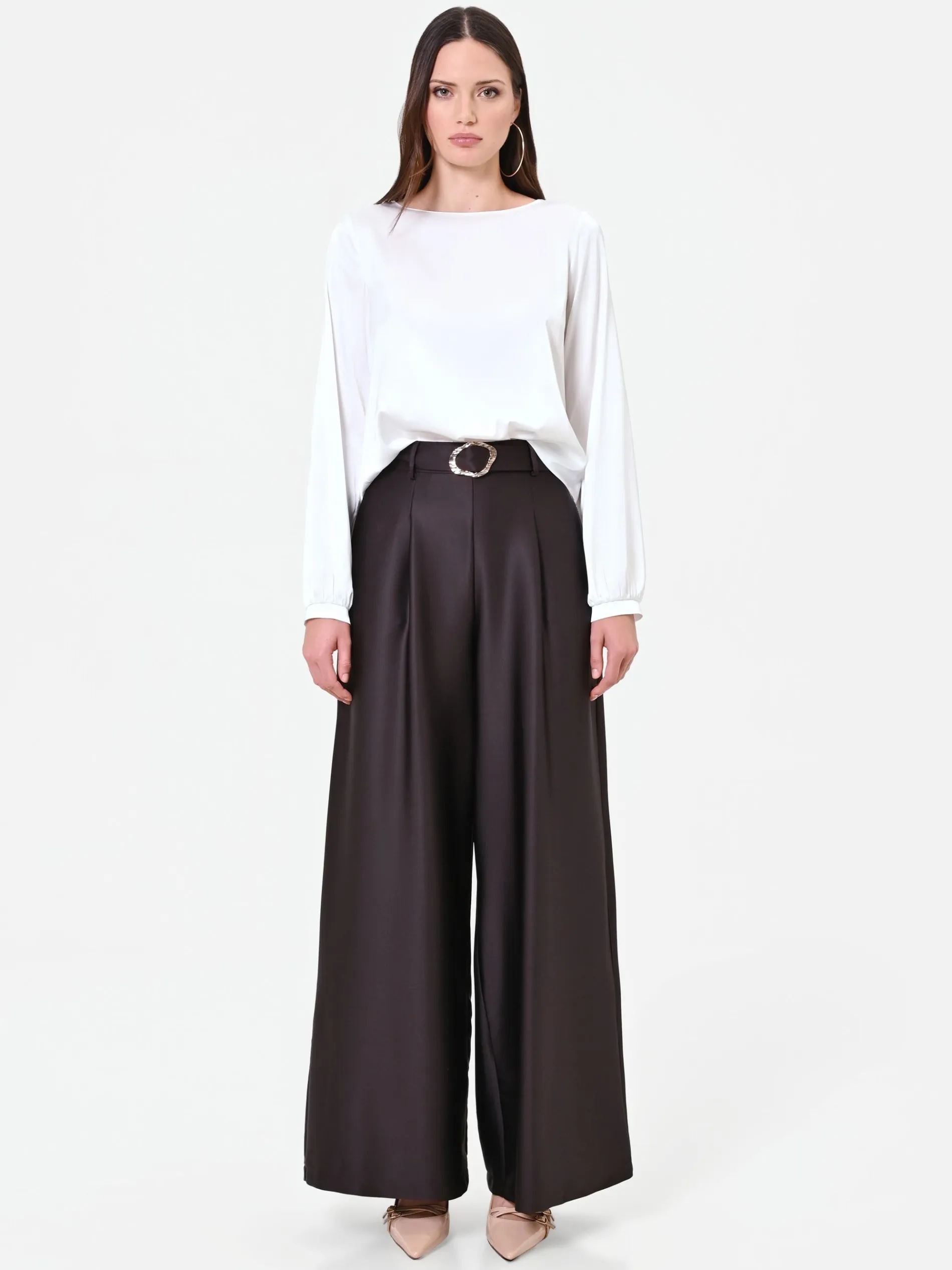 BLUSA BIANCA IN RASO