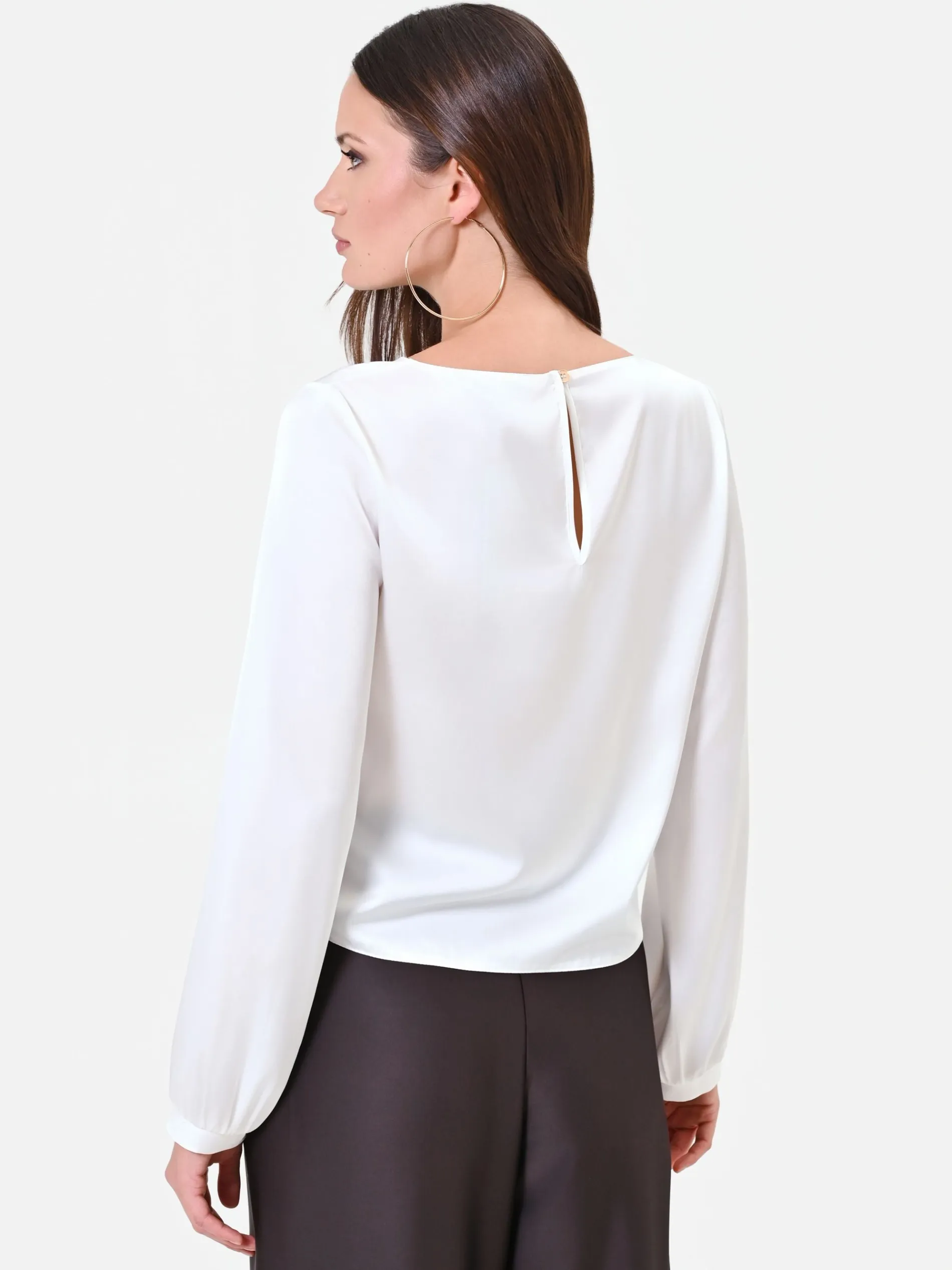BLUSA BIANCA IN RASO