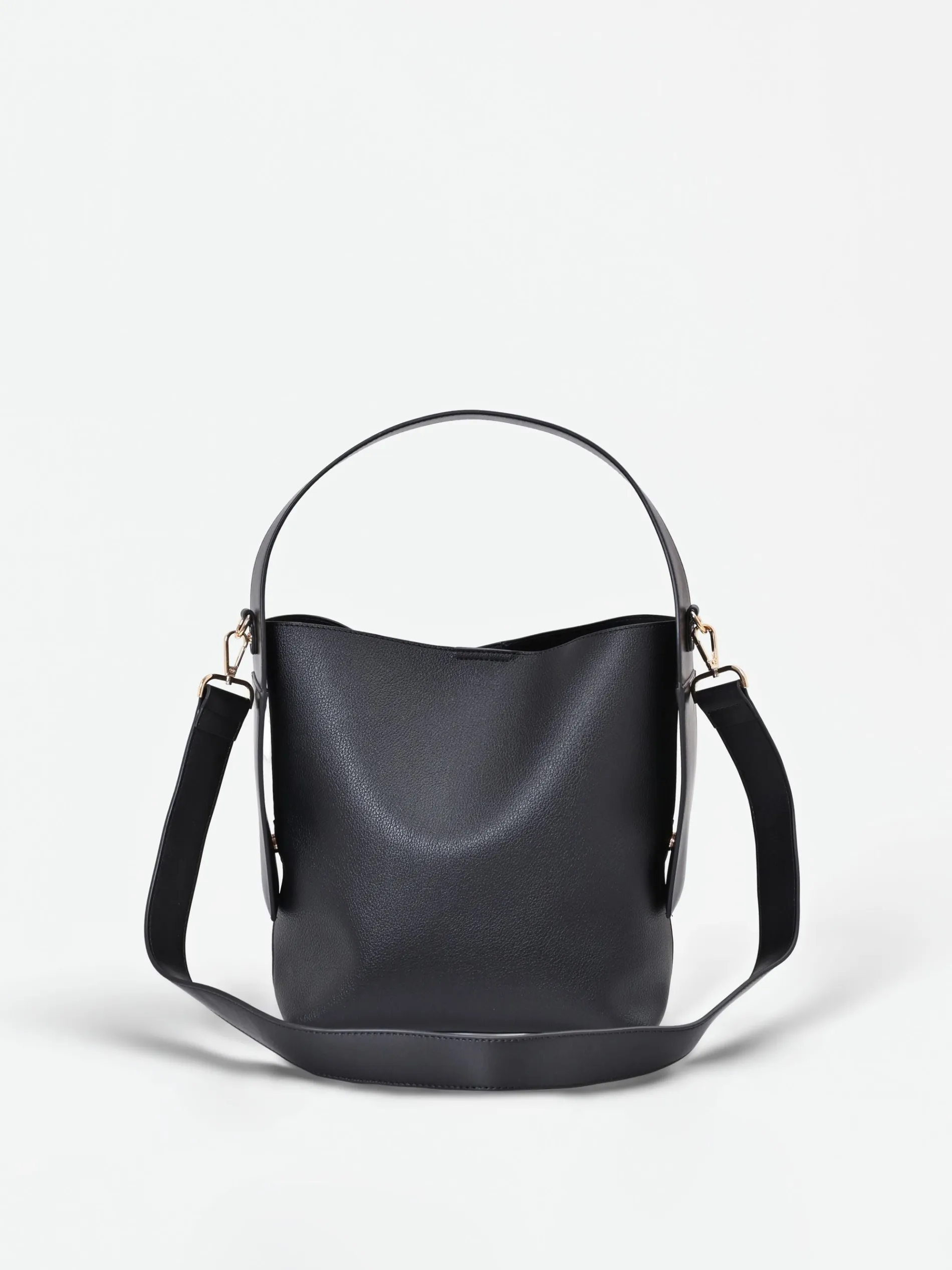 BORSA A SPALLA NERA DALLA LINEA MORBIDA