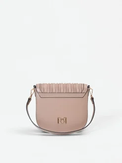 BORSA A TRACOLLA TORTORA BEIGE CON LAVORAZIONE PLISSÉ