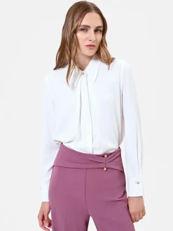 CAMICIA BIANCA CON BOTTONE GIOIELLO
