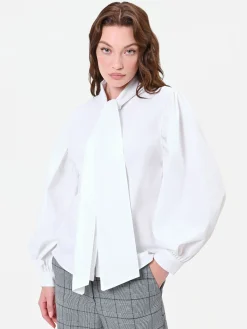 CAMICIA BIANCA CON FIOCCO LAVALLIÈRE
