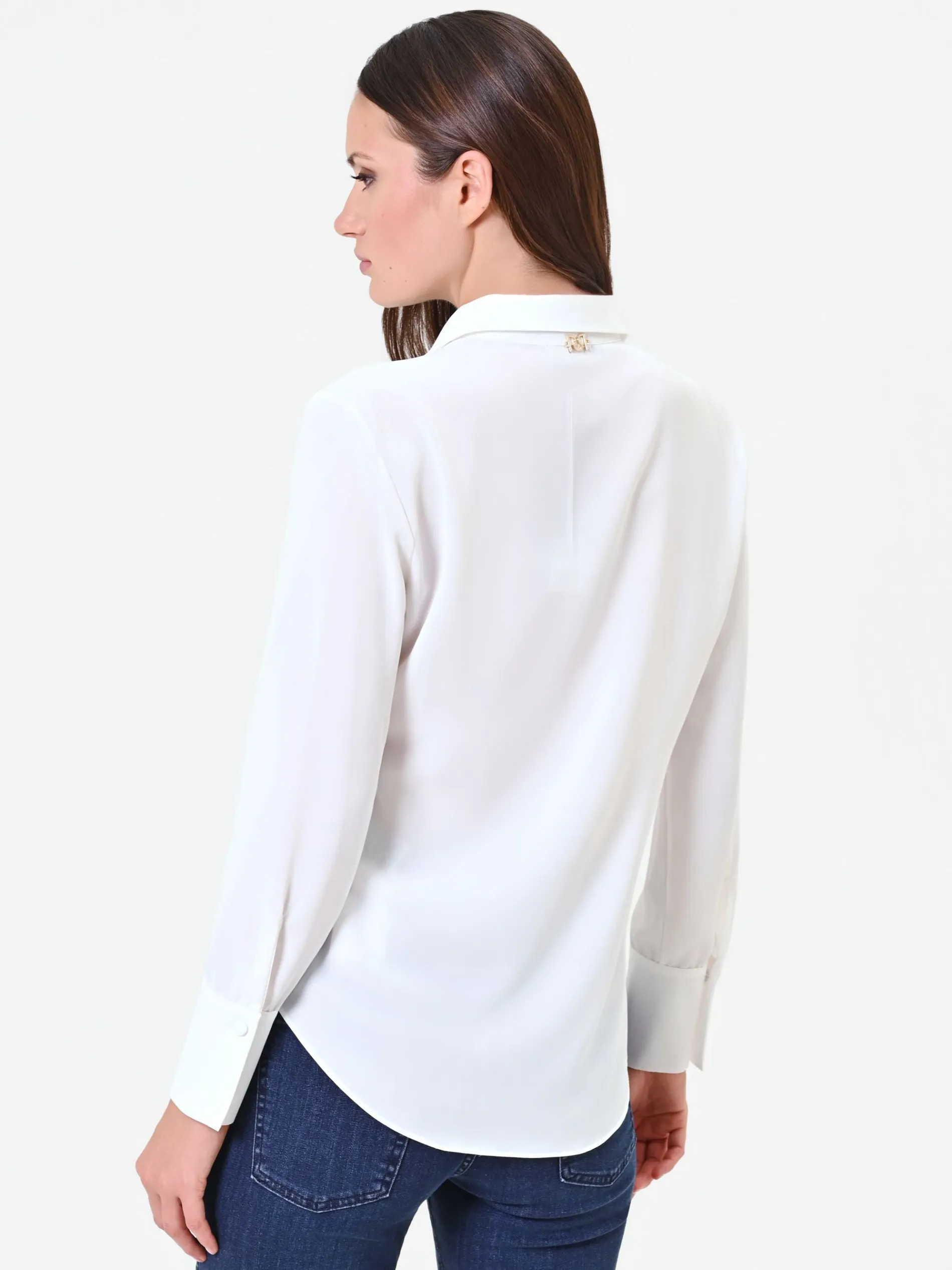 CAMICIA IN RASO PANNA BIANCO