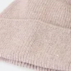 CAPPELLINO BEANIE TORTORA BEIGE CON PAILLETTES