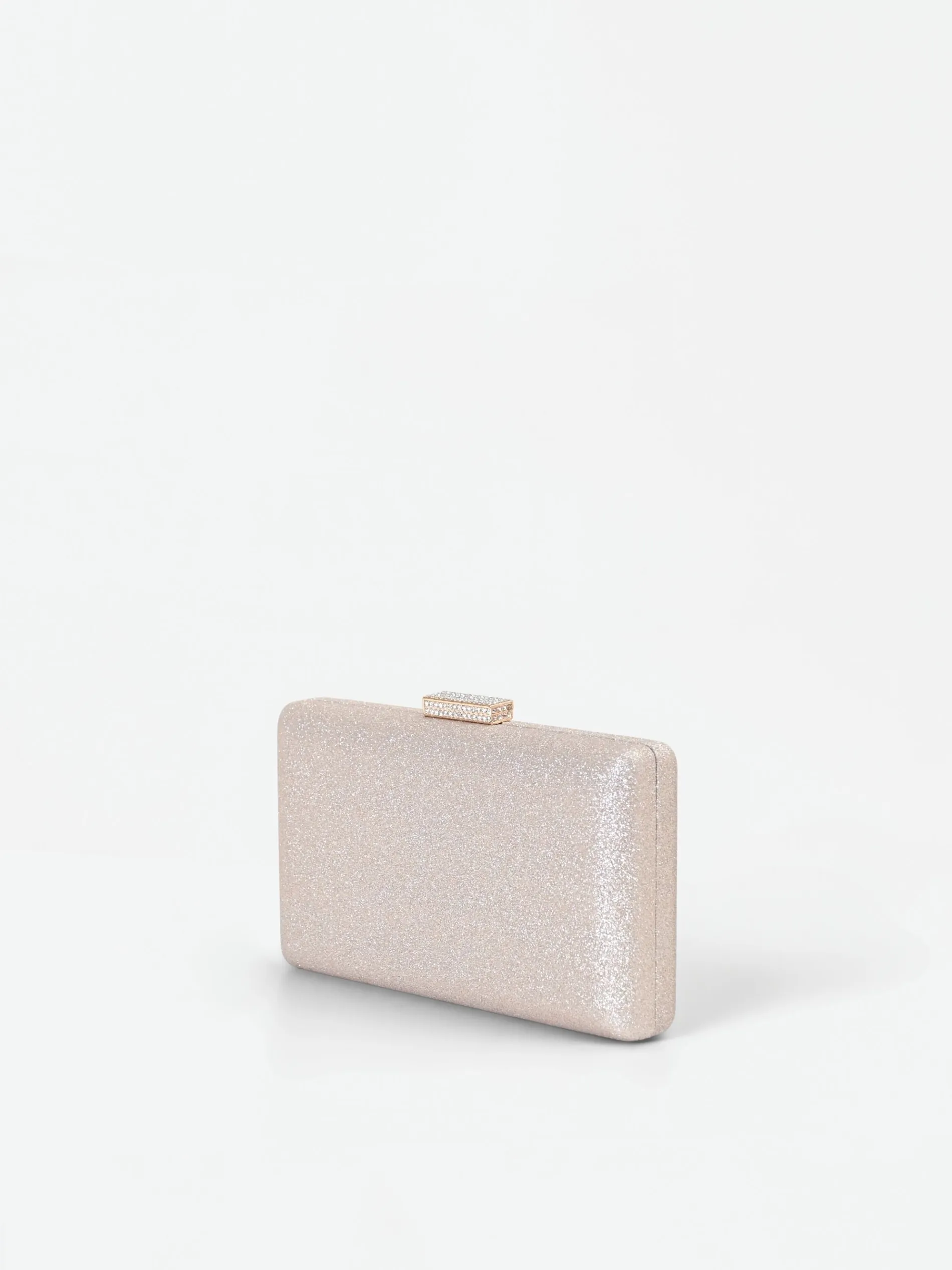 CLUTCH ORO GLITTER CON CHIUSURA GIOIELLO