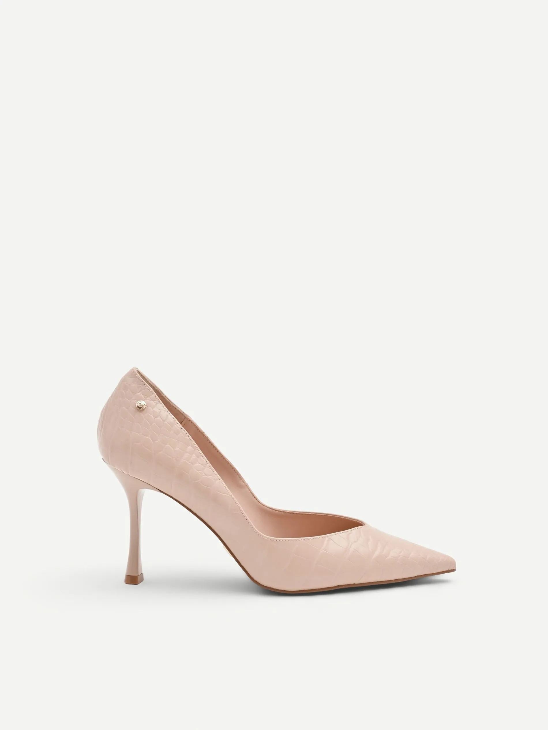 DÉCOLLETÉ ROSA IN VERNICE EFFETTO COCCODRILLO
