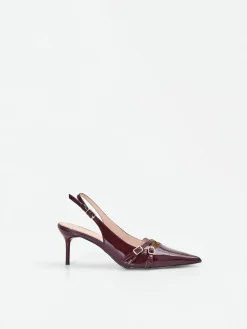 DÉCOLLETÉ SLINGBACK BORDEAUX CON CINTURINI INCROCIATI