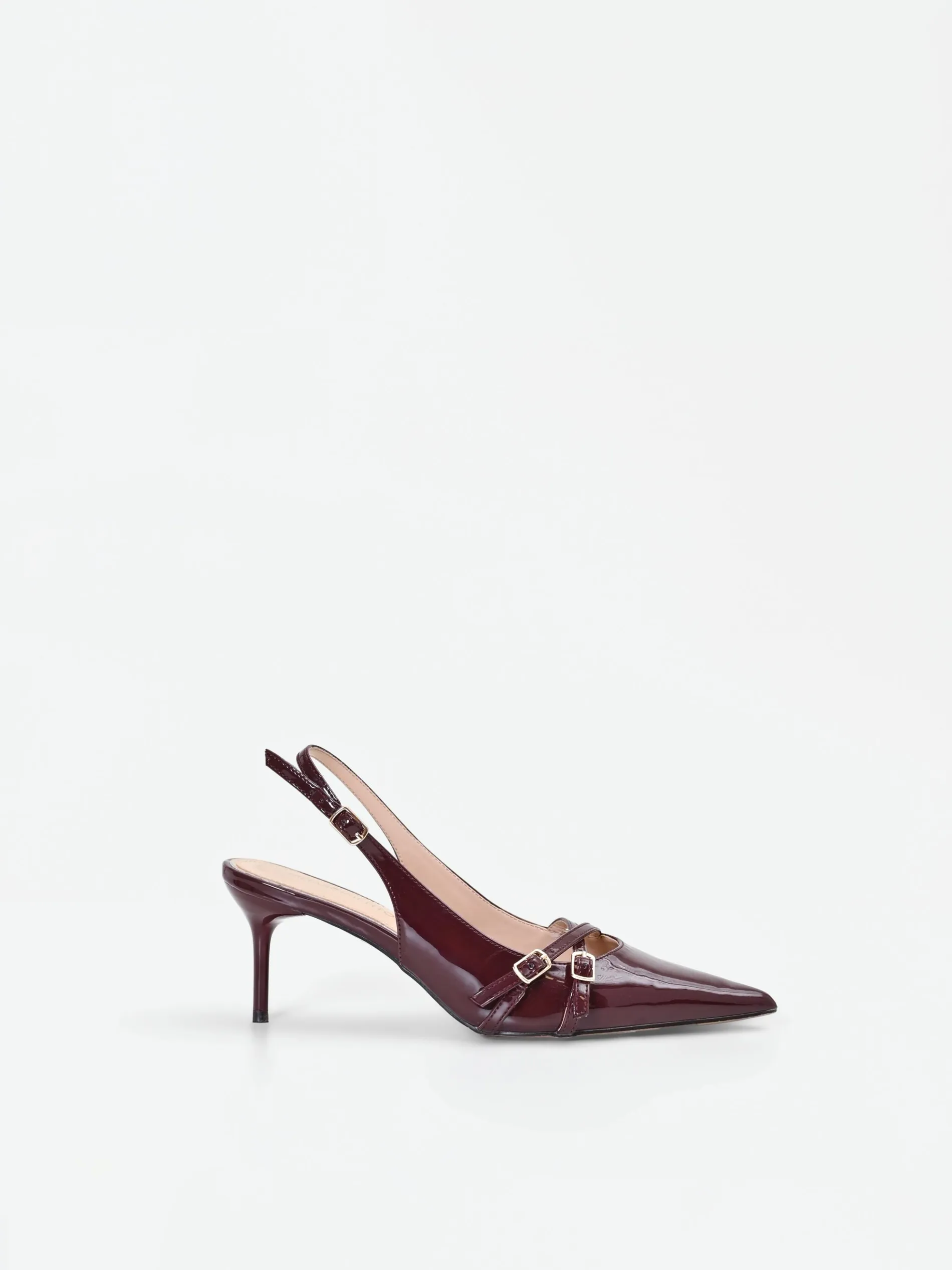 DÉCOLLETÉ SLINGBACK BORDEAUX CON CINTURINI INCROCIATI
