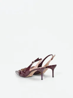 DÉCOLLETÉ SLINGBACK BORDEAUX CON CINTURINI INCROCIATI