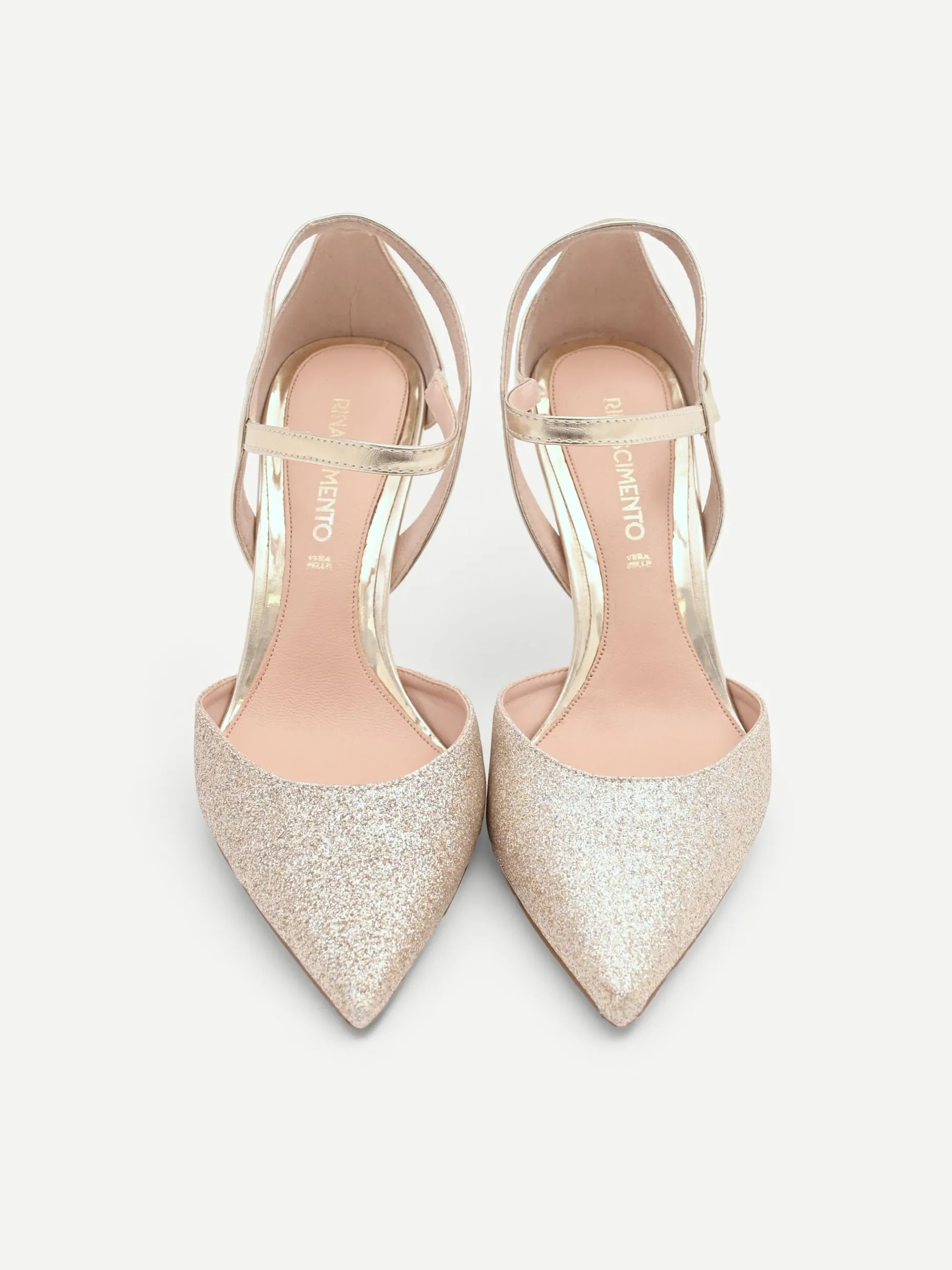 DÉCOLLETÉ SLINGBACK ORO CON DOPPIA LEGATURA