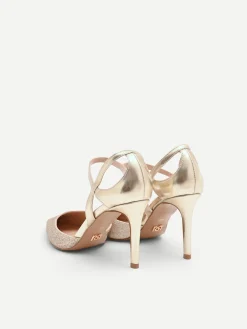 DÉCOLLETÉ SLINGBACK ORO CON DOPPIA LEGATURA