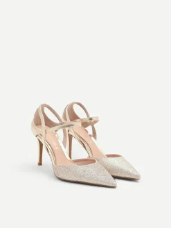 DÉCOLLETÉ SLINGBACK ORO CON DOPPIA LEGATURA