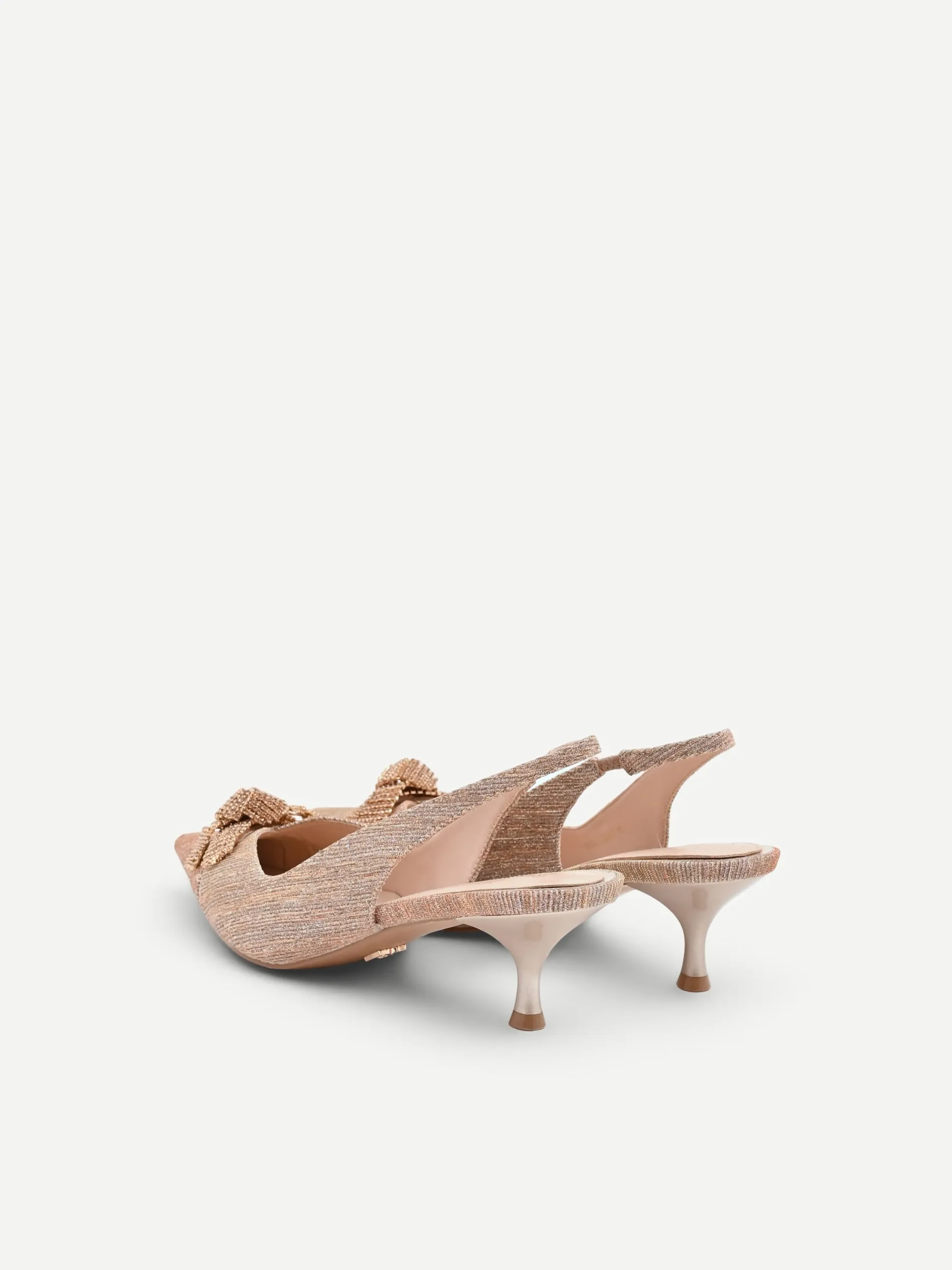 DÉCOLLETÉ SLINGBACK ORO CON FIOCCO