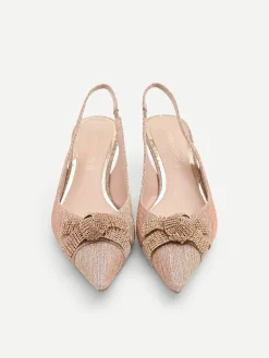 DÉCOLLETÉ SLINGBACK ORO CON FIOCCO