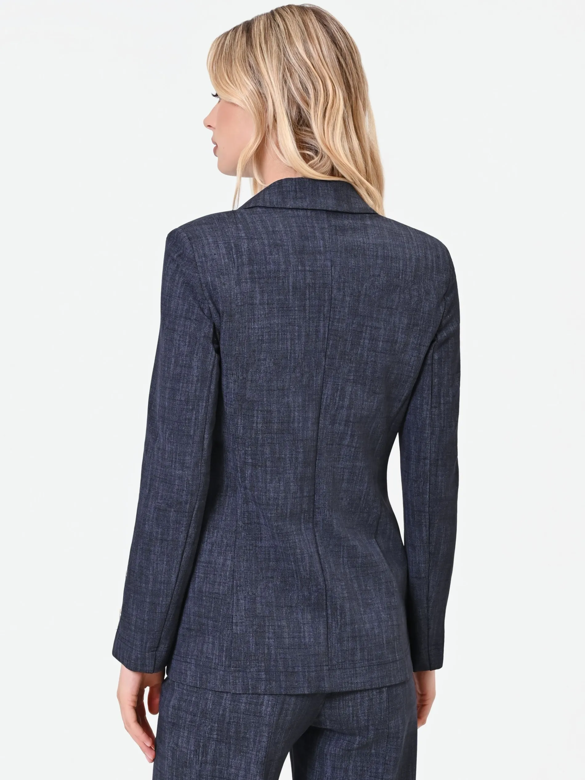 GIACCA BLAZER BLU NAVY IN PUNTO MILANO