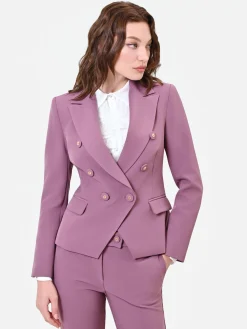 GIACCA BLAZER DOPPIOPETTO ROSA ANTICO