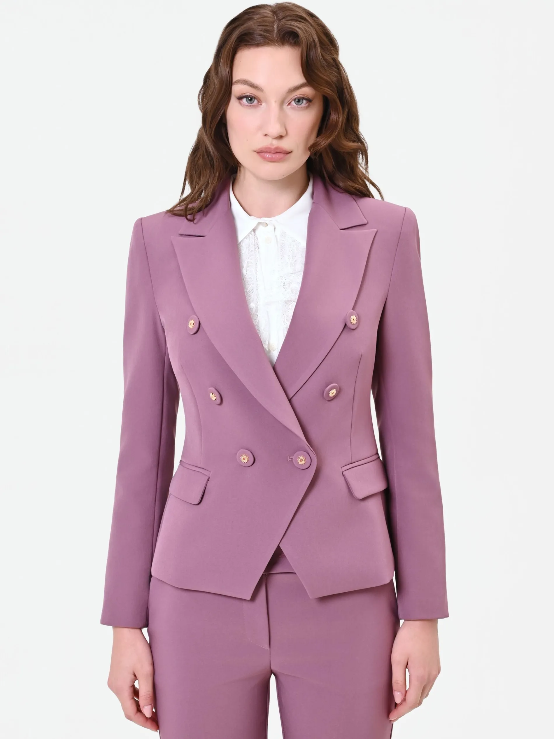 GIACCA BLAZER DOPPIOPETTO ROSA ANTICO