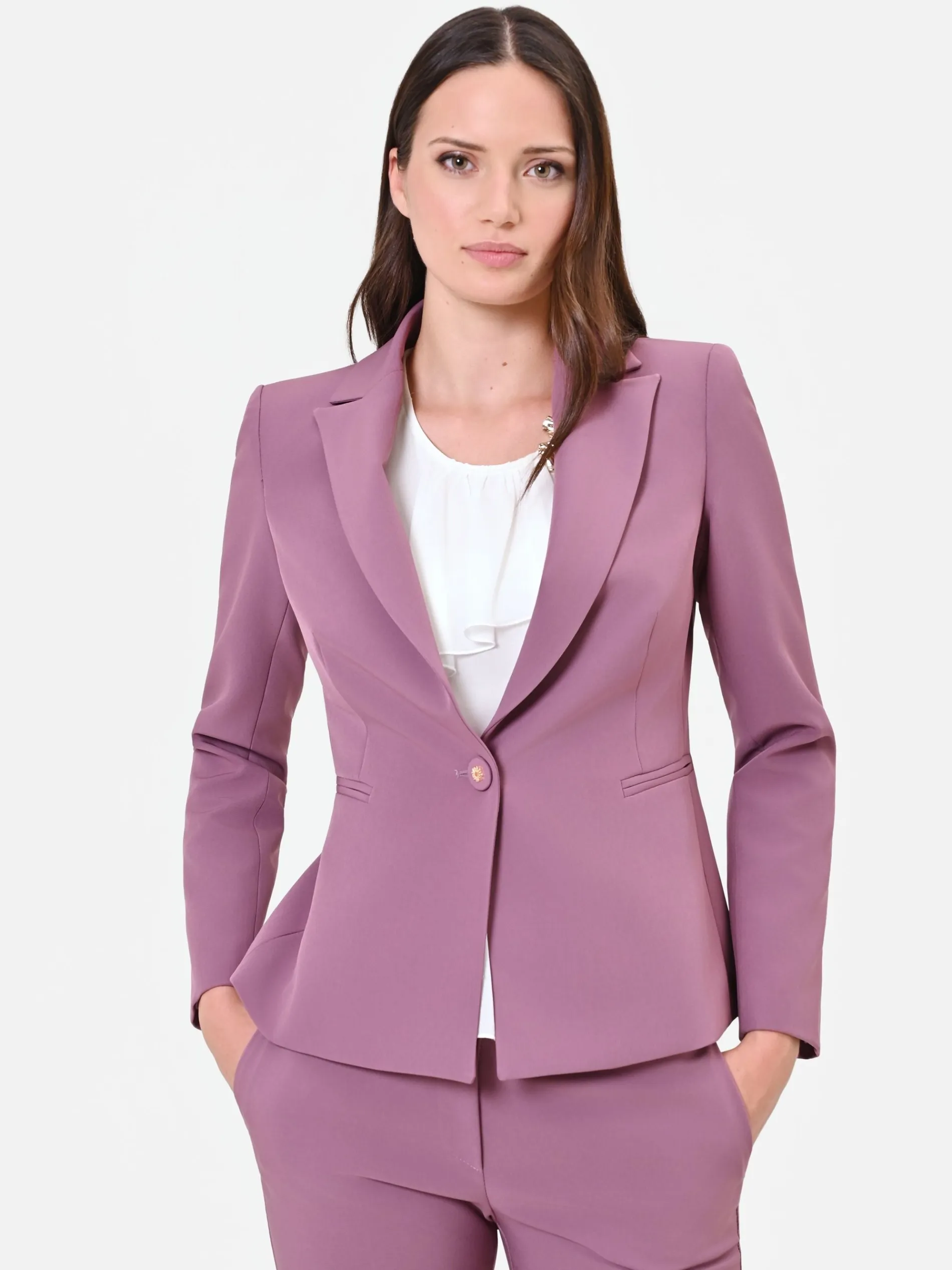 GIACCA BLAZER MONOPETTO ROSA ANTICO
