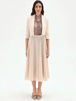 GIACCA CORTA BEIGE CHIARO STILE BOLERO