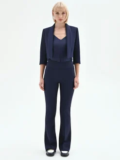 GIACCA CORTA BLU A BOLERO