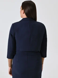 GIACCA CORTA CURVY BLU