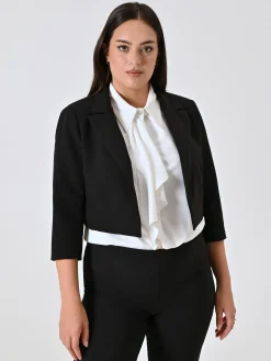 GIACCA CORTA CURVY NERA