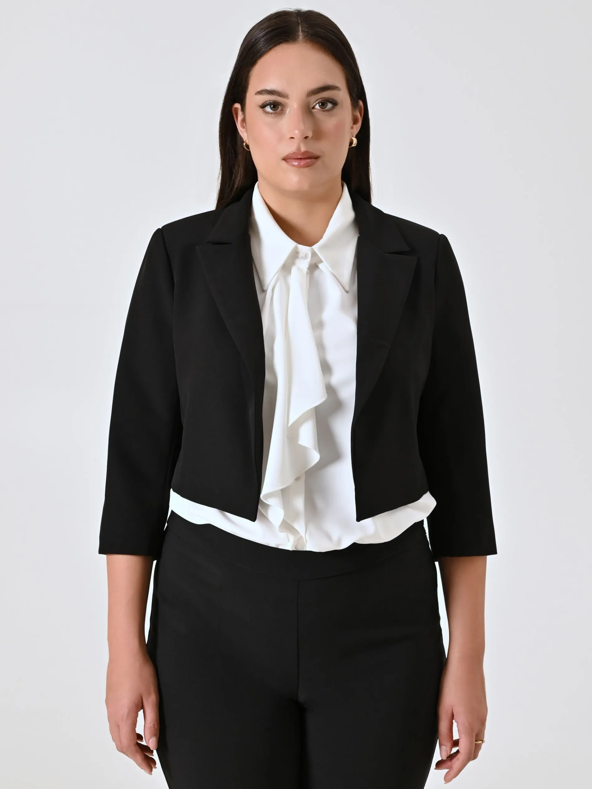 GIACCA CORTA CURVY NERA