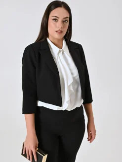 GIACCA CORTA CURVY NERA