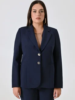 GIACCA CURVY DUE BOTTONI BLU