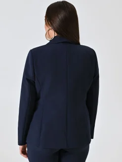 GIACCA CURVY DUE BOTTONI BLU