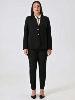 GIACCA CURVY DUE BOTTONI NERA