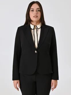 GIACCA CURVY MONOBOTTONE NERA