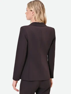 GIACCA MARRONE MORO DALLA LINEA SFIANCATA