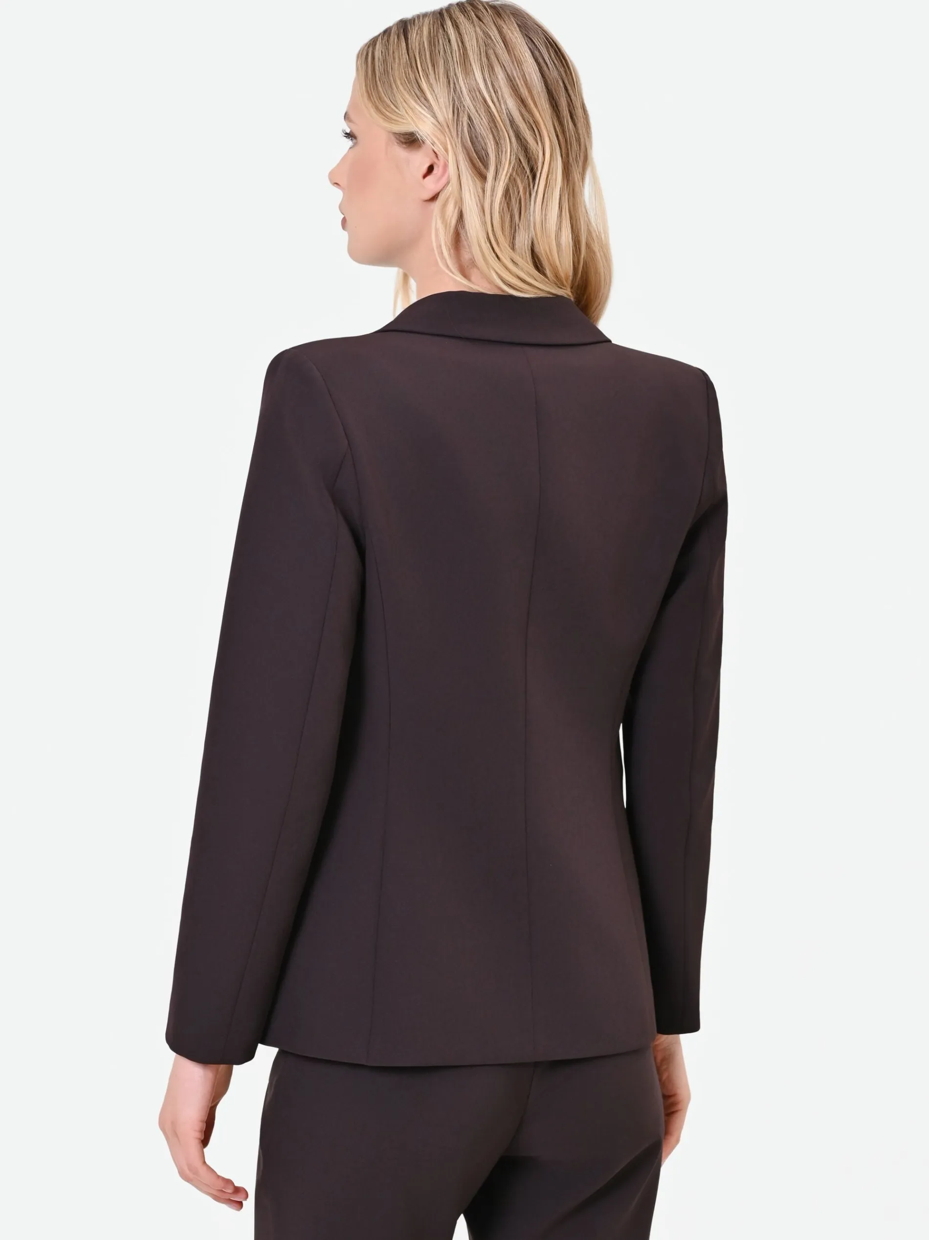 GIACCA MARRONE MORO DALLA LINEA SFIANCATA