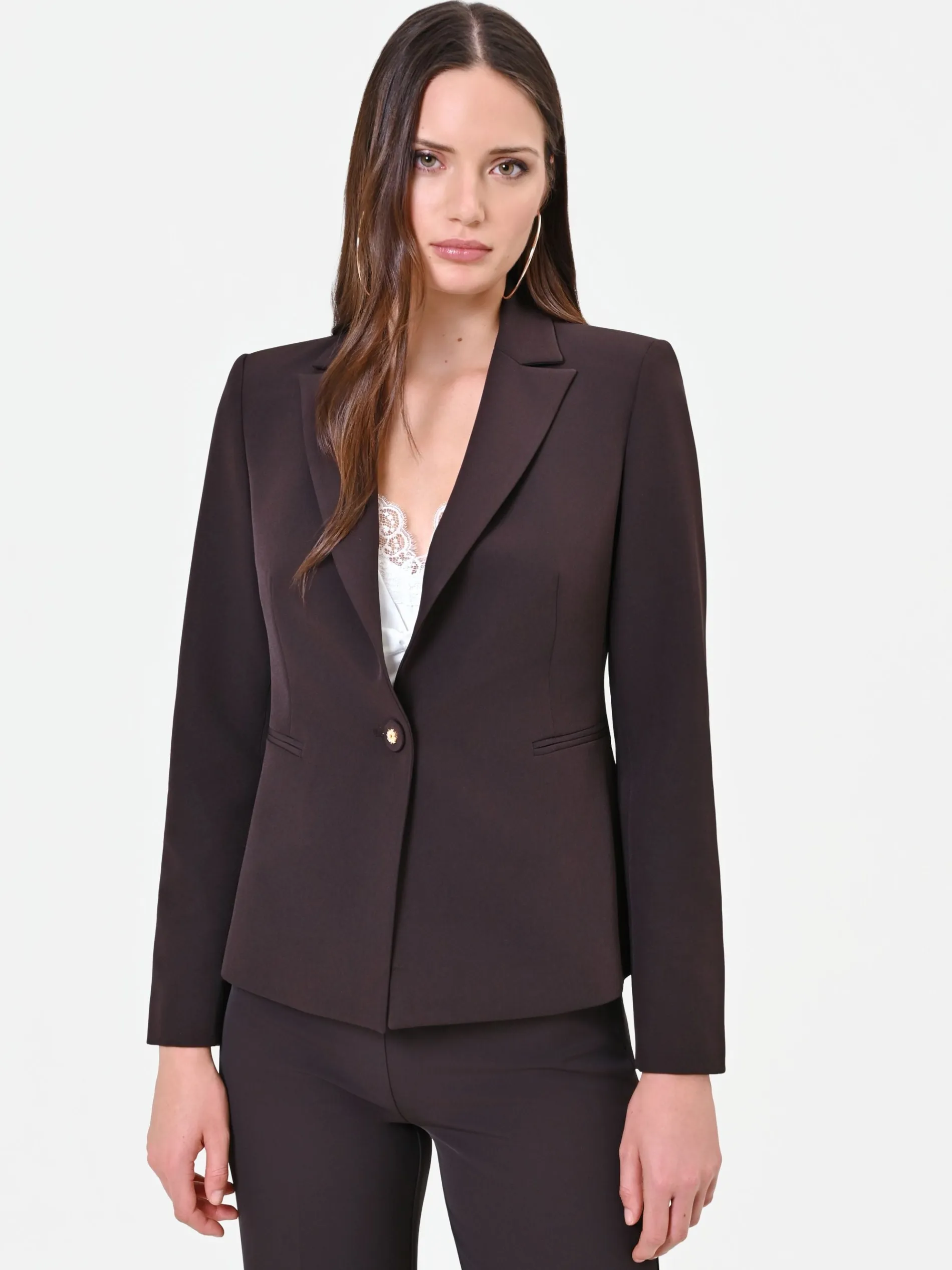 GIACCA MONOPETTO MORO MARRONE