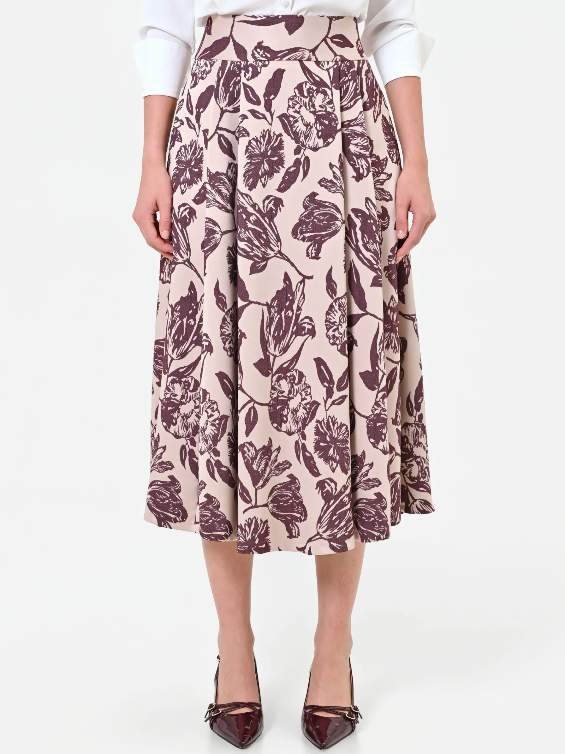 GONNA JACQUARD FANTASIA ROSSO BORDEAUX