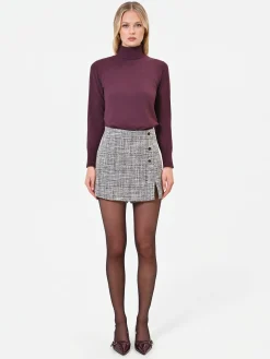 GONNA PANTALONE GRIGIO CON FANTASIA CHECK
