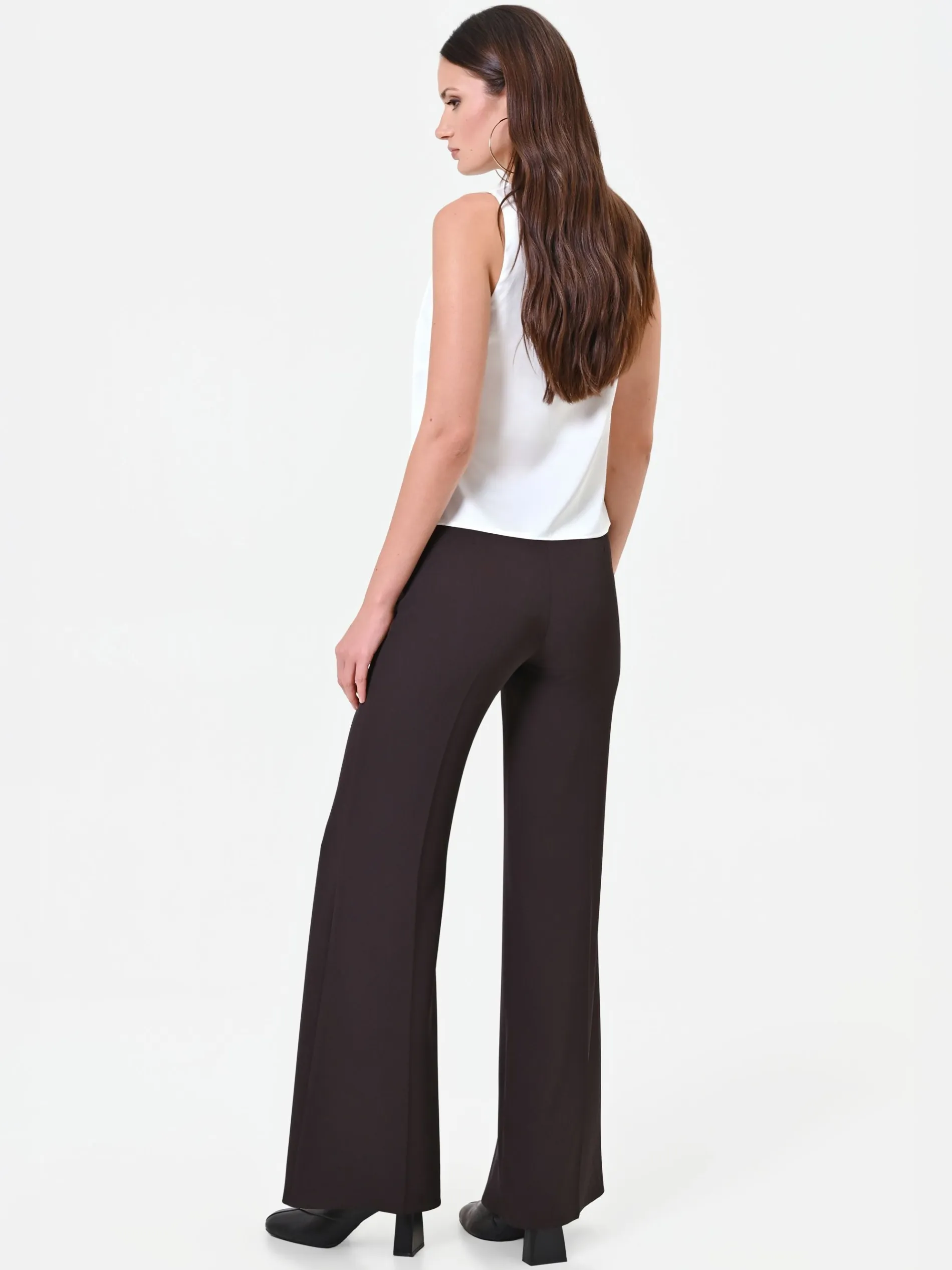 PANTALONE A GAMBA LARGA MORO MARRONE