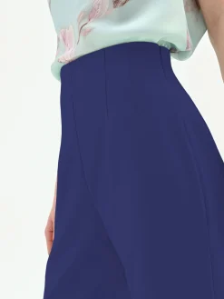 PANTALONE A PALAZZO BLU BRILLANTE