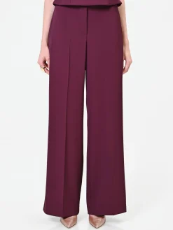 PANTALONE A PALAZZO BORDEAUX DALLA LINEA FLUIDA