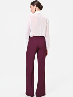 PANTALONE A PALAZZO BORDEAUX