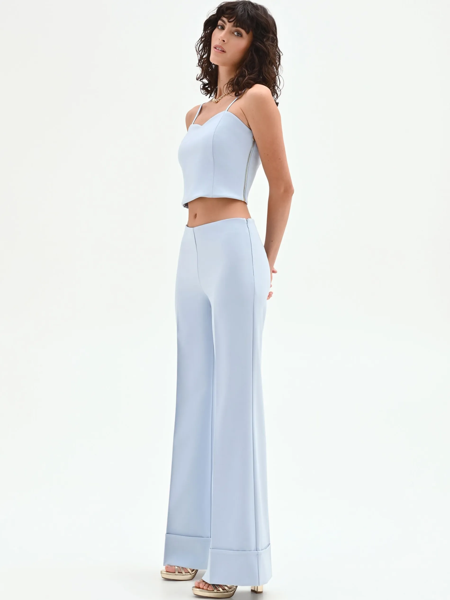 PANTALONE A PALAZZO CIELO AZZURRO