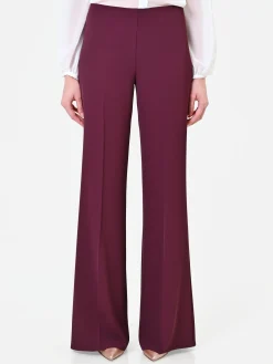 PANTALONE A PALAZZO FLUIDO BORDEAUX