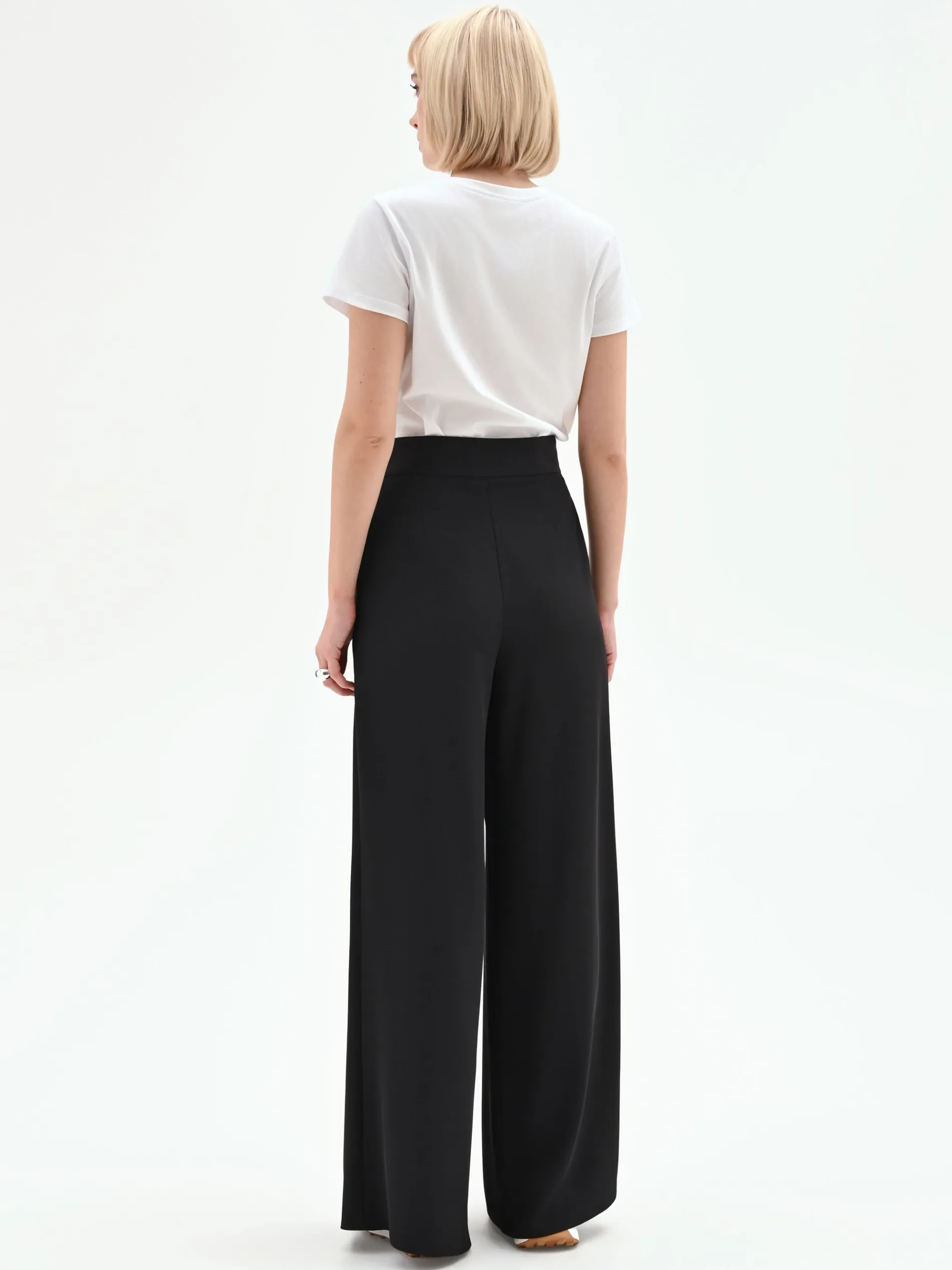 PANTALONE A PALAZZO IN CADI NERO