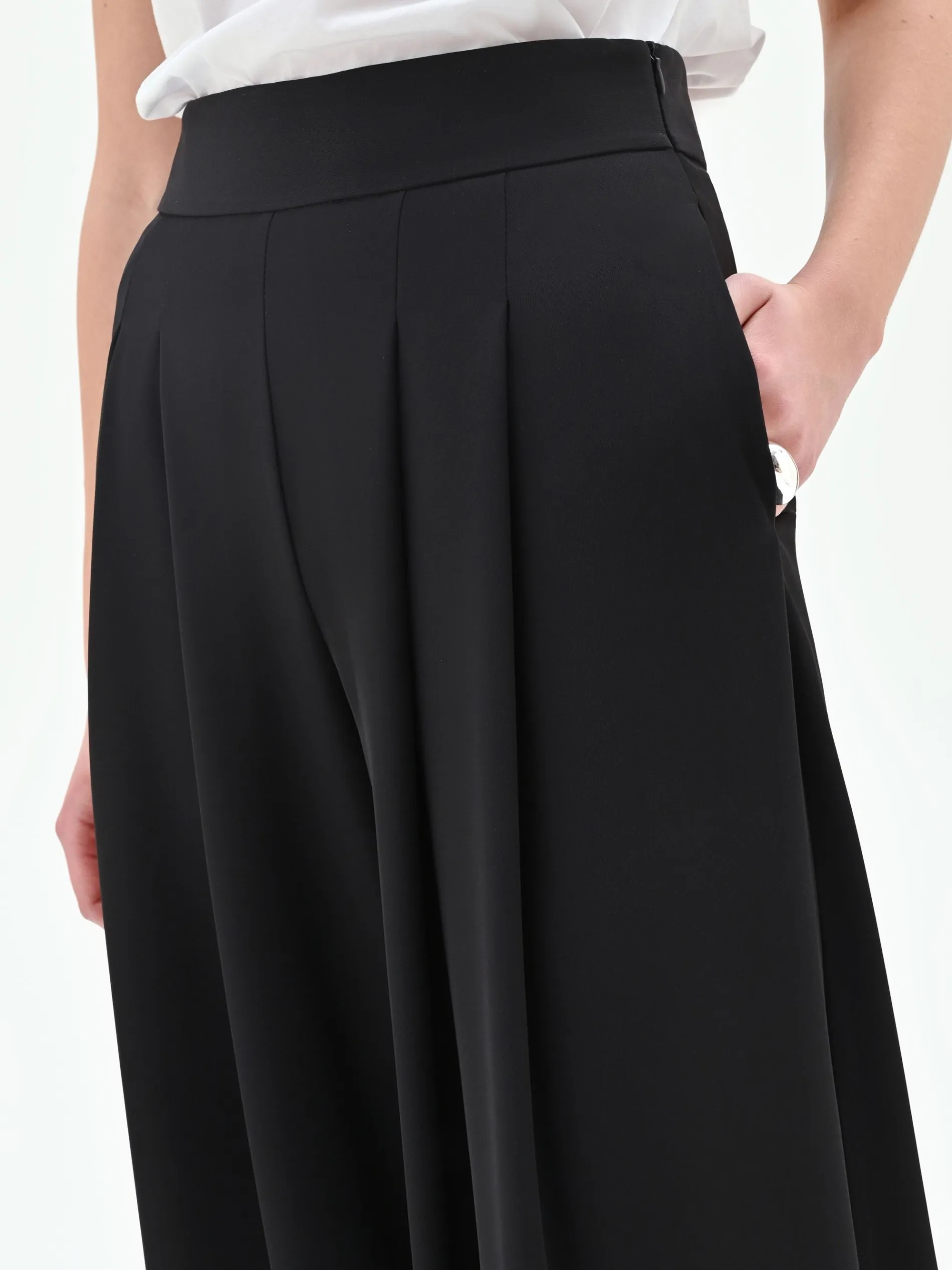 PANTALONE A PALAZZO IN CADI NERO