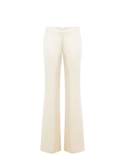 PANTALONE A PALAZZO IN RASO BEIGE CHIARO