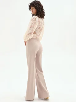 PANTALONE A PALAZZO TORTORA BEIGE